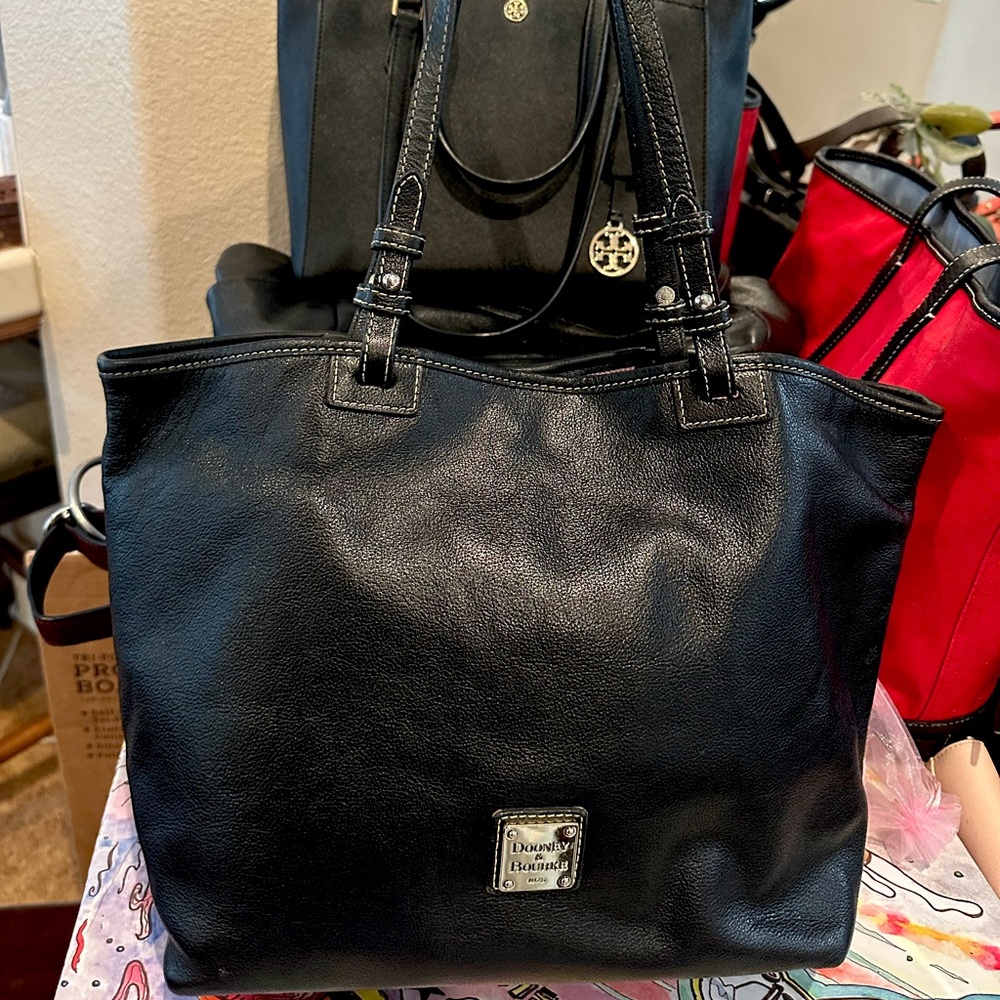 Dooney & Bourke Black Leather Tote Bag